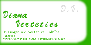 diana vertetics business card